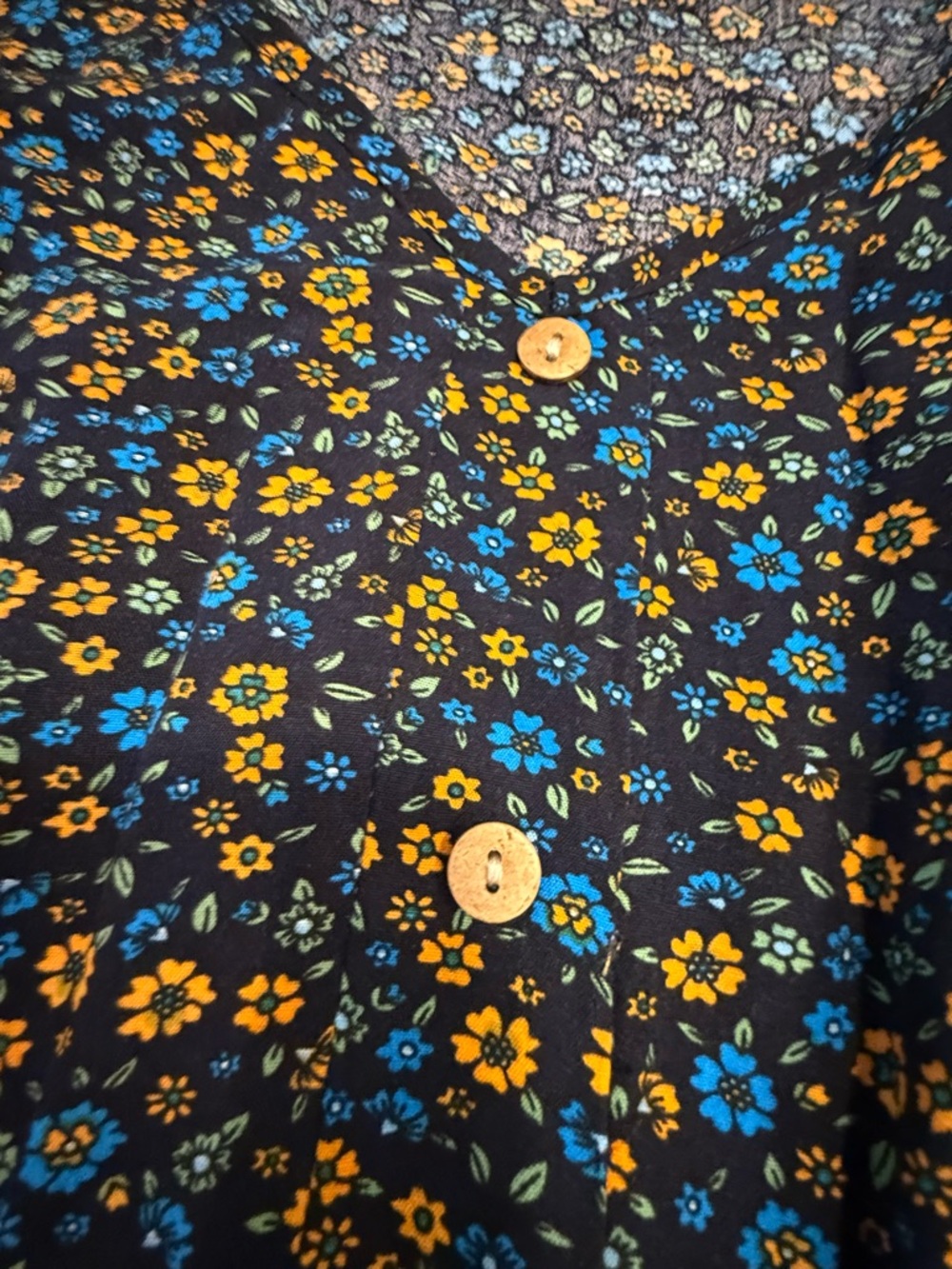 Temofon ditsy multi floral pattern sleeveless midi dress SZ M - Picture 5 of 13